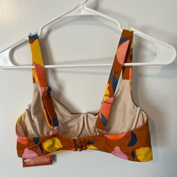 NWT Kitty & Vibe Size D Orange Pink and Yellow Underwire Lemon Swim Bikini Top - Picture 9 of 14